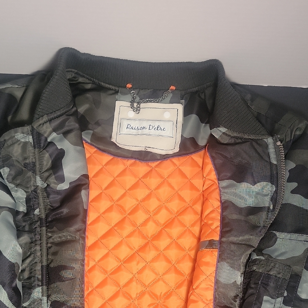 Raison D'être Camouflage Jacket with Orange Lining